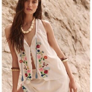 Spell Florapaloosa Embroidered Cami and Skirt set